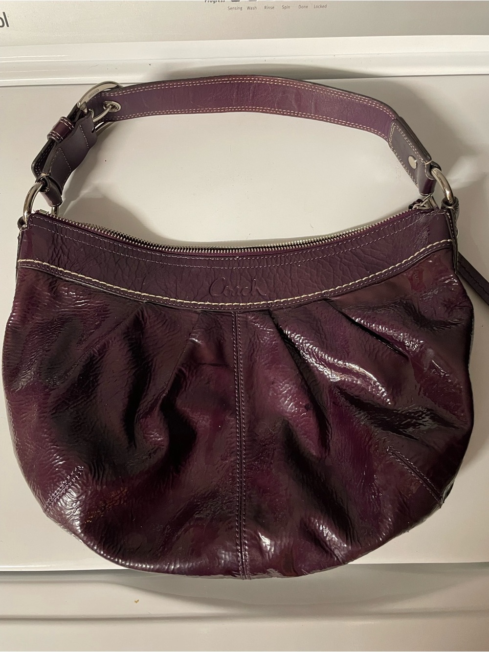 Y2K Coach Plum Leather SoHo Hobo Bag